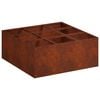 vidaXL Cache-pot de jardin Rouill&eacute; 100 x 100 x 50 cm Acier patin&eacute;