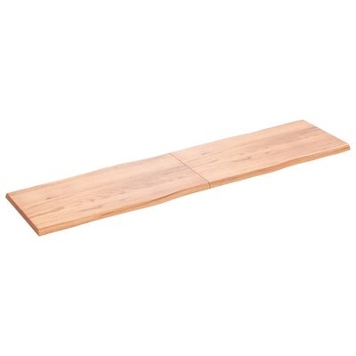 vidaXL Dessus de table bois massif traité bordure assortie