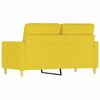 vidaXL Canap&eacute; &agrave; 2 places Jaune clair 120 cm Tissu