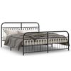 vidaXL Cadre de lit m&eacute;tal sans matelas avec pied de lit noir 183x213cm