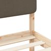 vidaXL Cadre de lit avec tête de lit rembourrée Taupe 150 x 200 cm