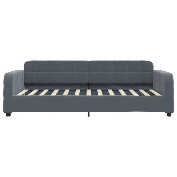 vidaXL Lit de repos gris fonc&eacute; 80x200 cm velours