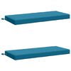 vidaXL Coussins de Banc SOEST 2 pc 100 % polyester Bleu clair