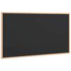 vidaXL Tableau noir avec cadre en bois de pin massif noir 100 x 55 cm