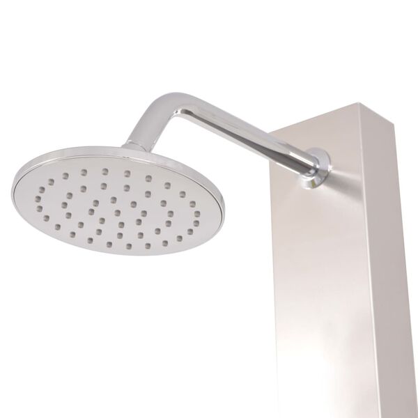 vidaXL Douche d'ext&eacute;rieur Acier inoxydable bross&eacute; 210 cm
