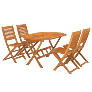 vidaXL Ensemble &agrave; manger de jardin 5 pcs Bois d'acacia solide