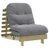 vidaXL Canap&eacute;-lit futon avec matelas 70x206x11 cm bois de pin impr&eacute;gn&eacute;