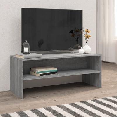 vidaXL Meuble TV Sonoma gris 100x40x40 cm Bois d'ingénierie