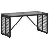 vidaXL Table de jardin Noir 80 x 40 x 40 cm Rattan PE et Verre