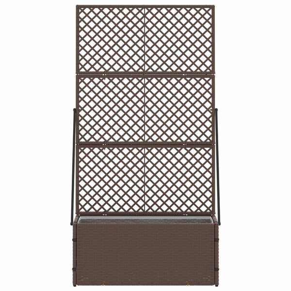 vidaXL Cache-pot de jardin Marron 70 x 30 x 135 cm M&eacute;tal