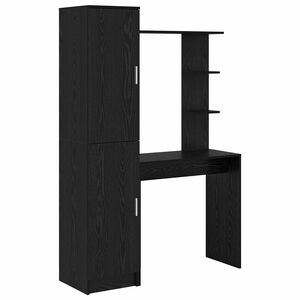 vidaXL Bureau 2 pcs Ch&ecirc;ne noir