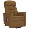 vidaXL Fauteuil de massage Taupe Tissu microfibre