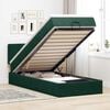 vidaXL Cadre de lit ottoman avec matelas vert fonc&eacute; 100x200 cm velours