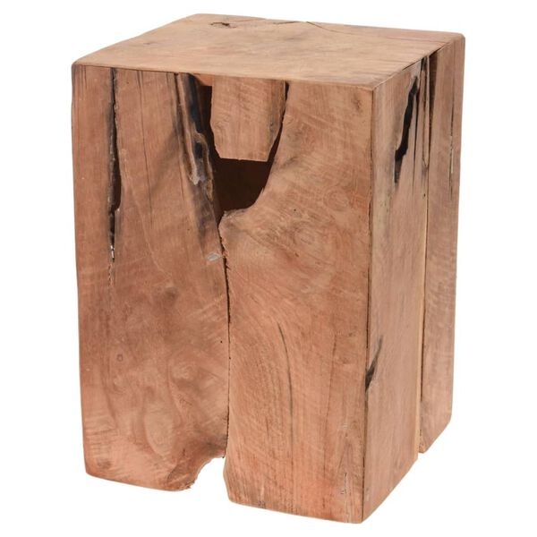 H&S Collection Tabouret Bois de teck recycl&eacute;
