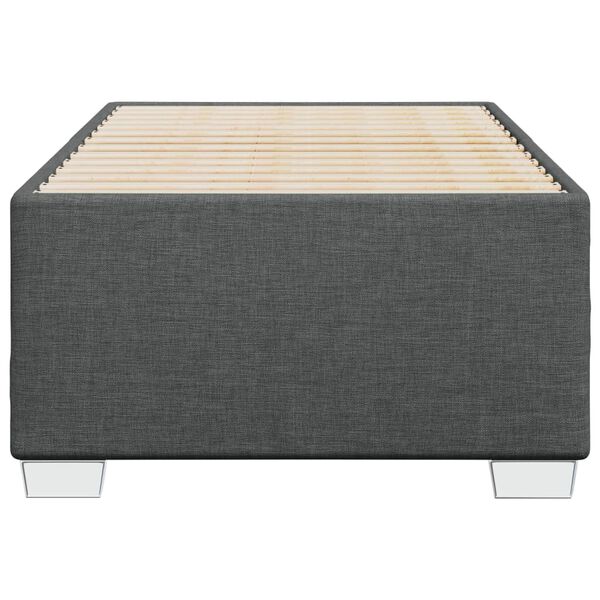 vidaXL Cadre de lit sans matelas gris fonc&eacute; 90x200 cm tissu