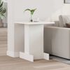 vidaXL Table d'appoint Blanc 44,5 x 45 x 55 cm Bois d'ing&eacute;nierie