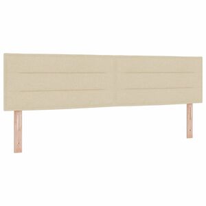 vidaXL T&ecirc;te de lit avec t&ecirc;te de lit Cr&egrave;me 180 cm Cuir synth&eacute;tique