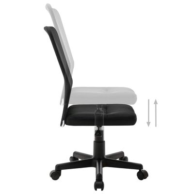 vidaXL Chaise de bureau Noir 44x52x100 cm Tissu en maille