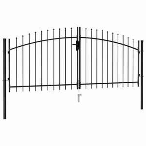 vidaXL Portail de cl&ocirc;ture Woerden &agrave; double porte avec pointes sup&eacute;rieures 299,5 x 174,5 cm