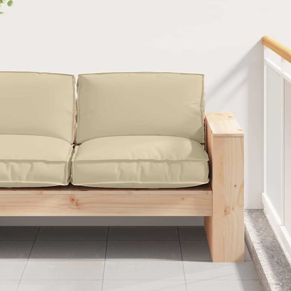 vidaXL Coussin pour assise de palette Beige 80 x 80 x 12 cm