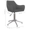 vidaXL Chaises pivotantes &agrave; manger lot de 4 Gris fonc&eacute; Tissu