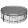 Bestway Couverture de piscine &Oslash;3,66 m Rond Polyester Gris