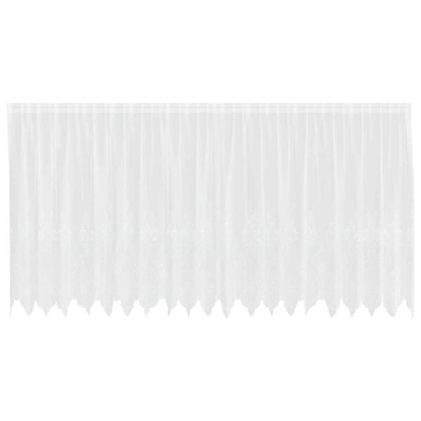 vidaXL Rideau en Dentelle Floral Blanc 140 x 500 cm Polyester