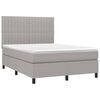 vidaXL Sommier &agrave; lattes de lit avec matelas Gris clair 140x200cm Tissu
