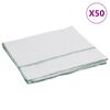 vidaXL Chiffon de nettoyage 50 pcs blanc et des rayures vertes 50x60cm