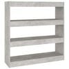vidaXL Biblioth&egrave;que/S&eacute;parateur de pi&egrave;ce Gris b&eacute;ton 100x30x103 cm
