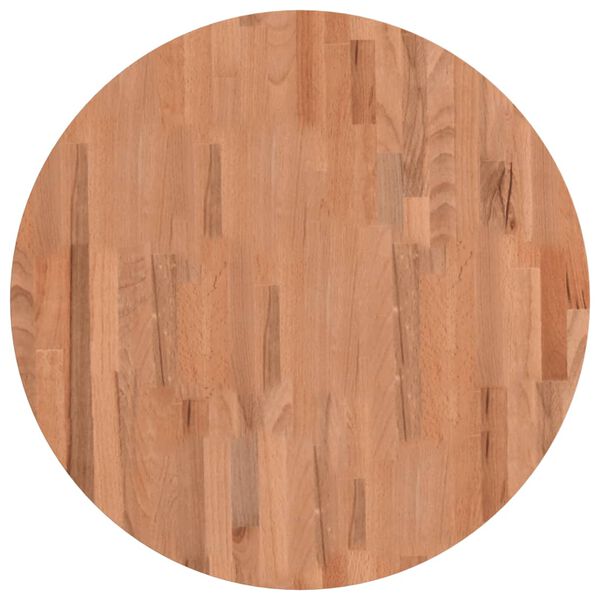 vidaXL Dessus de table &Oslash;70x1,5 cm rond bois massif de h&ecirc;tre