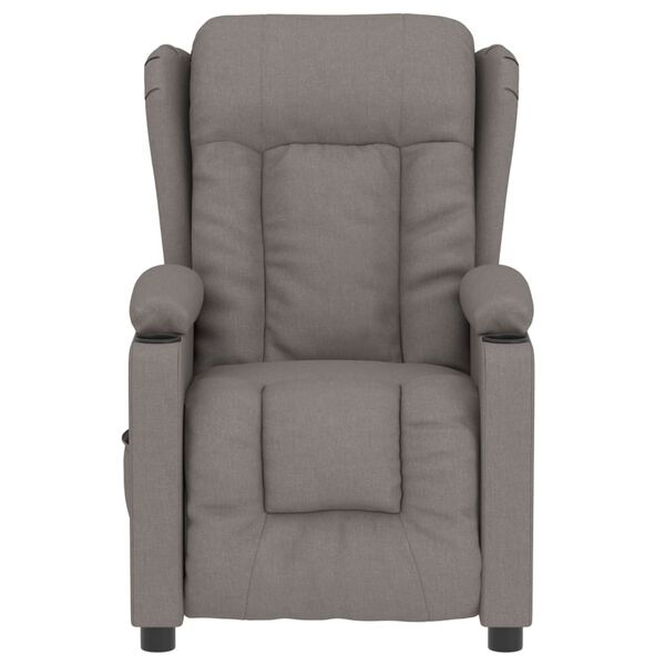 vidaXL Fauteuil inclinable &eacute;lectrique Taupe Tissu
