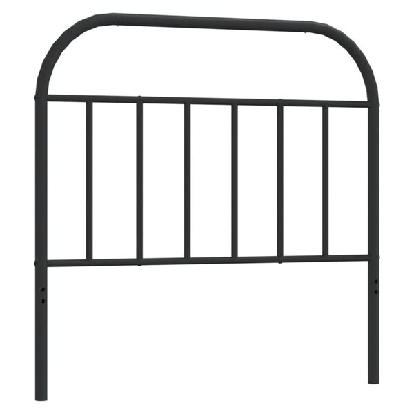 vidaXL T&ecirc;te de lit de remplacement m&eacute;tal noir 107 cm