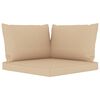 vidaXL Salon de jardin 8 pcs avec coussins beige