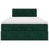 vidaXL Cadre de lit ottoman avec matelas vert fonc&eacute; 120x200 cm velours
