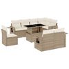 vidaXL Salon de jardin avec coussins 9 pcs beige r&eacute;sine tress&eacute;e