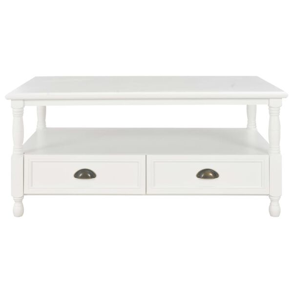 vidaXL Table basse Blanc 100x55x45 cm Bois