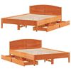vidaXL Cadre de lit sans matelas cire marron 160x200cm bois pin massif