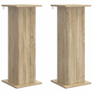 vidaXL Support de Plante 2 pc Ch&ecirc;ne Sonoma 30,5 x 30 x 80,5 cm