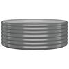 vidaXL Lit sur&eacute;lev&eacute; de jardin Acier galvanis&eacute; 100x100x36cm gris