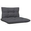 vidaXL Salon de jardin 6 pcs avec coussins anthracite bois de pin