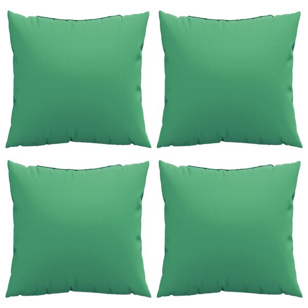 vidaXL Coussins de canap&eacute; lot de 4 vert 60x60 cm tissu