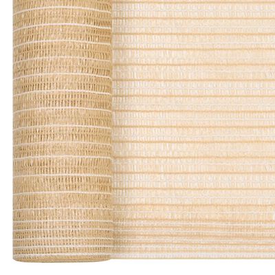 vidaXL Filet brise-vue Beige 1,5x25 m PEHD 150 g/m²