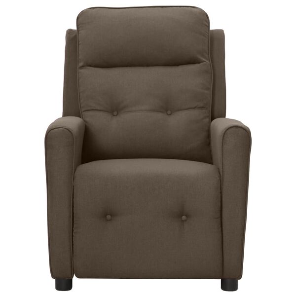 vidaXL Fauteuil de massage Marron fonc&eacute; Tissu