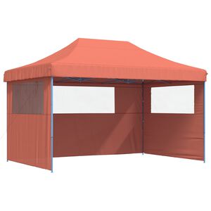 vidaXL Tente de r&eacute;ception pliable escamotable avec 3 parois lat&eacute;rales