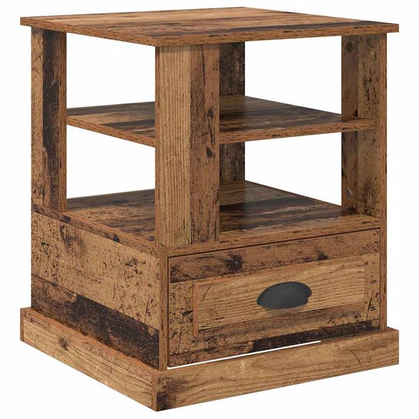 vidaXL Cabinet de chevet Bois ancien 50 x 50 x 60 cm Bois d'ing&eacute;nierie