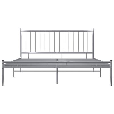 vidaXL Cadre de lit sans matelas gris métal 140x200 cm