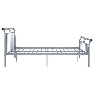 vidaXL Cadre de lit sans matelas gris métal 180x200 cm