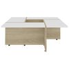 vidaXL Table basse Blanc ch&ecirc;ne sonoma 79,5x79,5x30cm Bois d'ing&eacute;nierie
