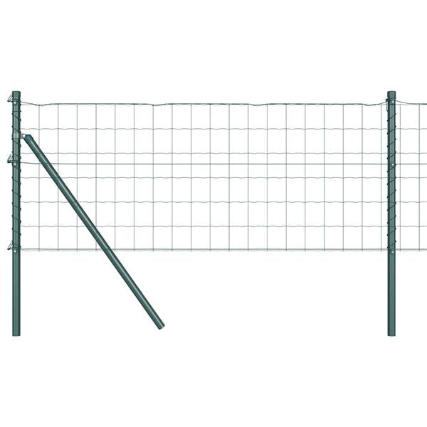 vidaXL Cl&ocirc;ture avec poteau Vert 0,4 x 10 m Acier et PVC